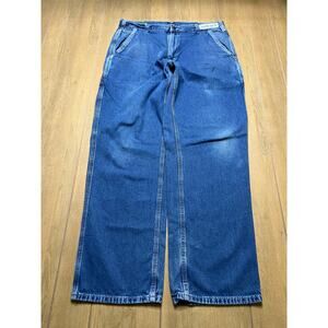 Vintage Carhartt Jeans Mens 35x31 Blue Denim Carpenter Dungaree Distress Y2K